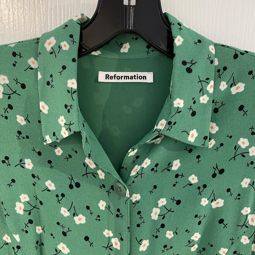 Reformation green floral dress. Gorgeous! Size 4. EUC. - Picture 6 of 6